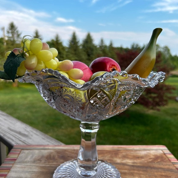 Vintage Imperial Glass Fashion Large Compote, - Picture 8 of 14